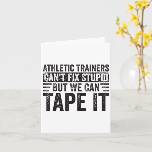 Athletic Trainers Can't Fix Stud Funny Srts Medici カード (黄色い花)