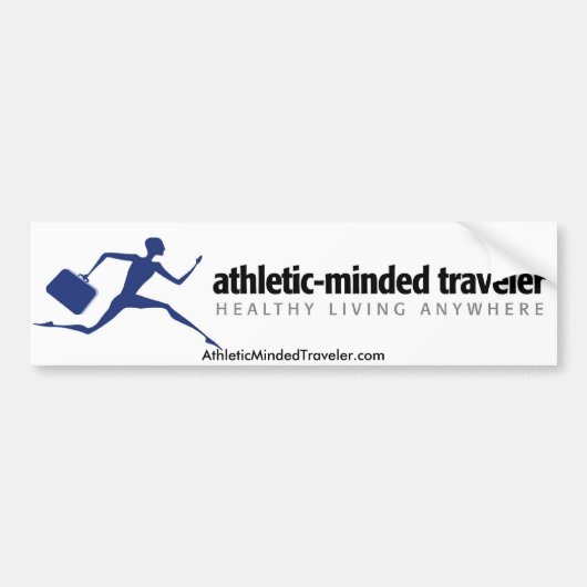 AthleticMindedTraveler.comのバンパーステッカー バンパーステッカー (正面)