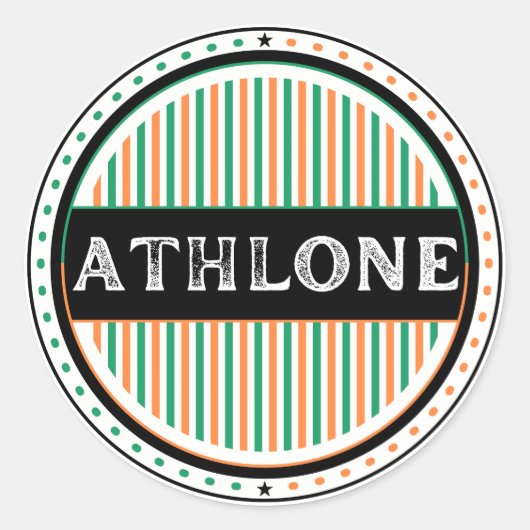 Athlone City Pride Emblem – Irish Identity ラウンドシール (正面)