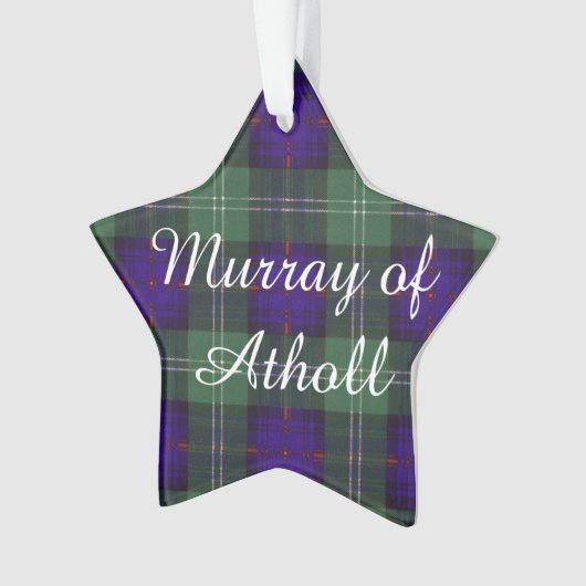 Athollの一族の格子縞のスコットランドのキルトのタータンチェックのマレー オーナメント (正面)