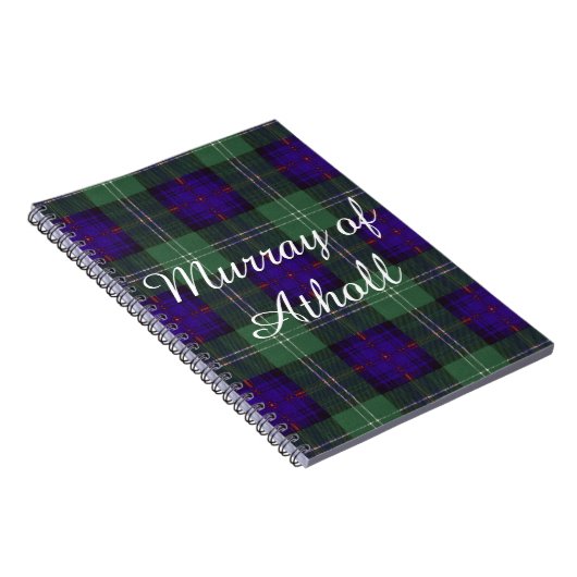 Athollの一族の格子縞のスコットランドのキルトのタータンチェックのマレー ノートブック (右側)