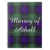 Athollの一族の格子縞のスコットランドのキルトのタータンチェックのマレー ノートブック (正面)