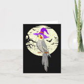 Atiel Bird Witch Hat Funny Halloween Animal Lover  カード (正面)