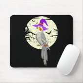 Atiel Bird Witch Hat Funny Halloween Animal Lover  マウスパッド (マウス)