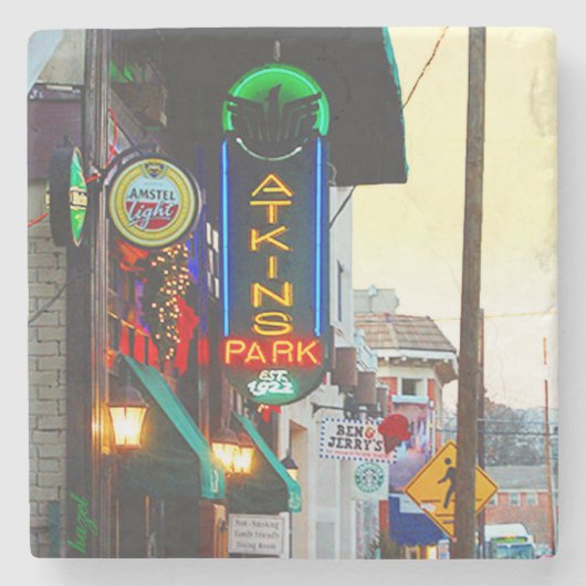 Atkins Park、Virginia Highland、Atkins Park ストーンコースター (正面)