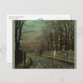 Atkinson Grimshaw Tryst CC0611はがき ポストカード (正面/裏面)