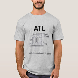 ATL空港レイアウトのTシャツ Tシャツ