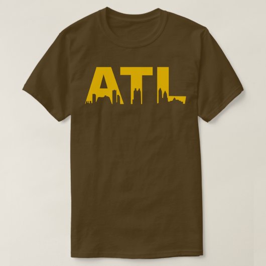 ATL金ゴールド Tシャツ (デザイン正面)