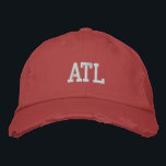ATL "アトランタ"モノグラムホワイトアンドレッドヴィンテージスタイル 刺繍入りキャップ<br><div class="desc">ATL "アトランタ"モノグラムの刺繍ホワイト赤ヴィンテージスタイル綿動揺して帽子。アトランタGAを愛する人に素晴らしい贈り物を！また、あなたもしは、あなたの個人的なモノグラムを持って、単にあなたの名前のイニシャルを入力するために"このテンプレートをパーソナライズ"詳細ボタンを選択する。刺繍は、「編集デザイン」ツールボタンを選択して他の色の選択にカスタマイズ可能。メインアイテムページで色の選択を選択することもできます。</div>