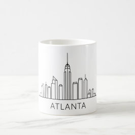 Atlantaスカイライン - シティスケープデザイン コーヒーマグカップ