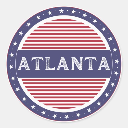 Atlanta City Pride Emblem – American Identity ラウンドシール (正面)