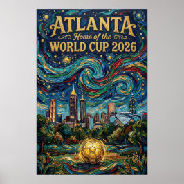 Atlanta Football Art 2026 City Stadium Design ポスター
