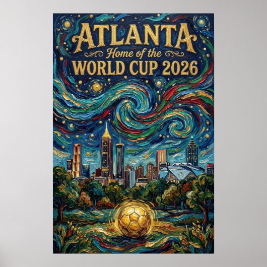 Atlanta Football Art 2026 City Stadium Design ポスター (正面)