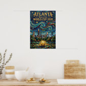 Atlanta Football Art 2026 City Stadium Design ポスター (キッチン)