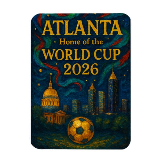 Atlanta Football Elegant Artwork 2026  マグネット (縦)
