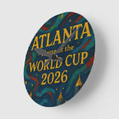 Atlanta Football Elegant Artwork 2026  ラウンド壁時計 (傾斜)