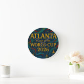 Atlanta Football Elegant Artwork 2026  ラウンド壁時計 (ホーム)