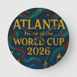 Atlanta Football Elegant Artwork 2026  ラウンド壁時計