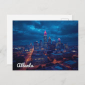 Atlanta Georgia Downtown Skyline ポストカード (正面/裏面)