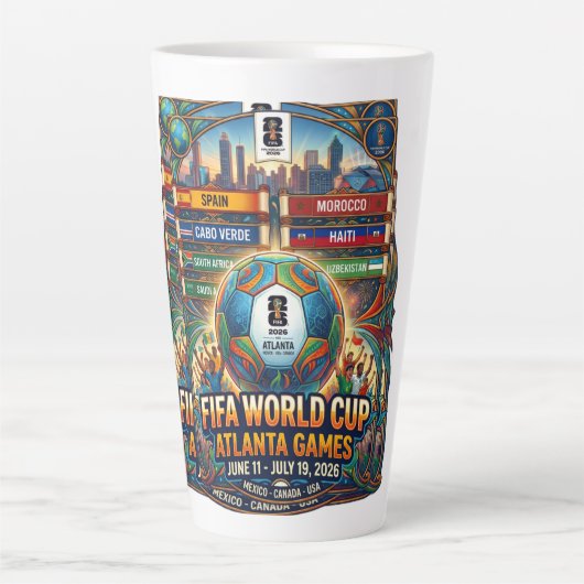 Atlanta Georgia FIFA World Cup 2026 カフェラテマグ (正面)