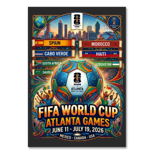Atlanta Georgia FIFA World Cup 2026 テーブルナンバー (正面)