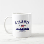 Atlanta Georgia Modern Cityline コーヒーマグカップ (左)