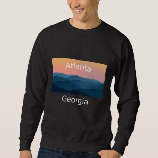 Atlanta Georgia Mountain sunset hometown スウェットシャツ (正面)
