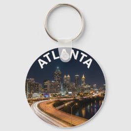 Atlanta Georgia Skyline, Night City Lights Souveni キーホルダー