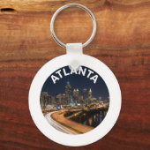Atlanta Georgia Skyline, Night City Lights Souveni キーホルダー (正面)