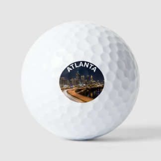 Atlanta Georgia Skyline, Night City Lights Souveni ゴルフボール