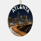 Atlanta Georgia Skyline, Night City Lights Souveni セラミックオーナメント (右)
