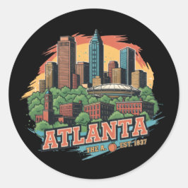 Atlanta Georgia T-Shirt | Southern City Pride ラウンドシール