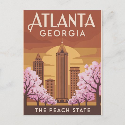 Atlanta Georgia The Peach State ポストカード (正面)