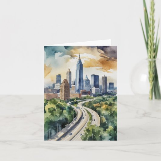 Atlanta Georgia Watercolor カード (正面)