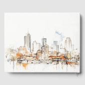 Atlanta Georgia Watercolor Landscape Wedding ゲストブック (裏面)