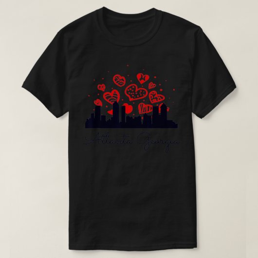 Atlanta Georgia, With Atlanta City Skyline  Tシャツ (デザイン正面)