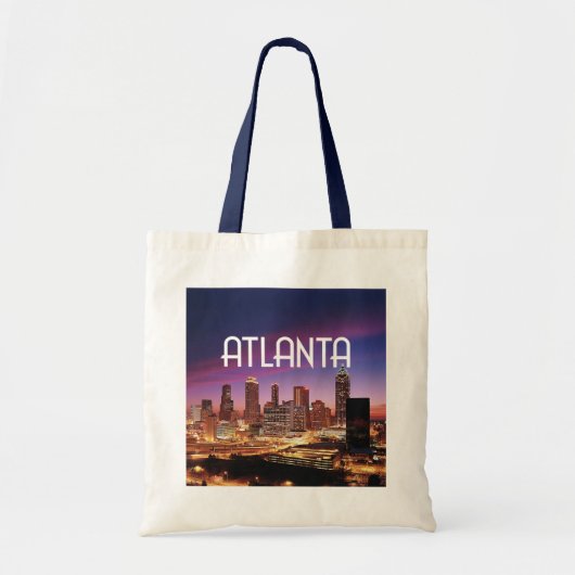 Atlanta Georgia with photo of city skyline トートバッグ (正面)
