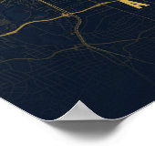 Atlanta Gold Map Print Georgia Wallart Poster Gift ポスター (角)