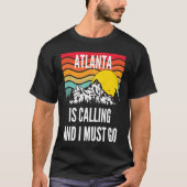 Atlanta Is Calling And I Must Go, Wavy Sunset Desi Tシャツ (正面)