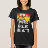 Atlanta Is Calling And I Must Go, Wavy Sunset Desi Tシャツ (正面)