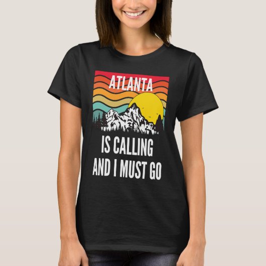 Atlanta Is Calling And I Must Go, Wavy Sunset Desi Tシャツ (正面)