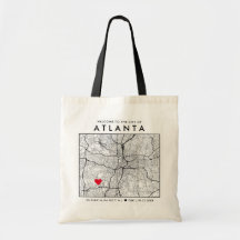 Atlanta Love Locator | City Map Wedding Welcome