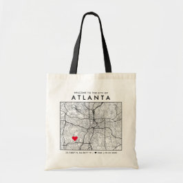 Atlanta Love Locator | City Map Wedding Welcome トートバッグ