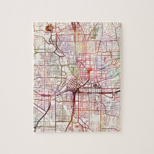 atlanta map painting ジグソーパズル (縦)