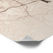 Atlanta Map Print Georgia City Wallart Poster Gift ポスター (角)