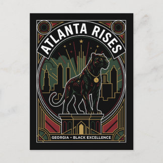 Atlanta Rises Black Panther Black Excellence Art ポストカード