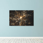 Atlanta Shines at Night キャンバスプリント (インサイチュ (ウッドフロア))