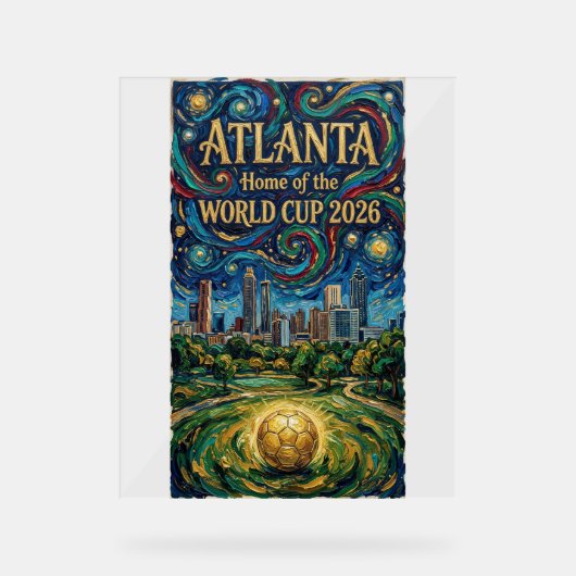 Atlanta Soccer Art 2026 Stadium City Design アクリルサイン (正面)