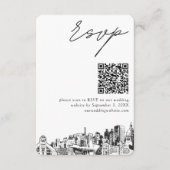 Atlanta Wedding RSVP QR Code Small Enclosure Card エンクロージャーカード (正面)