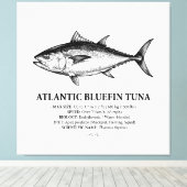 Atlantic Bluefin Tuna Scientific Illustration キャンバスプリント (インサイチュ (ウッドフロア))